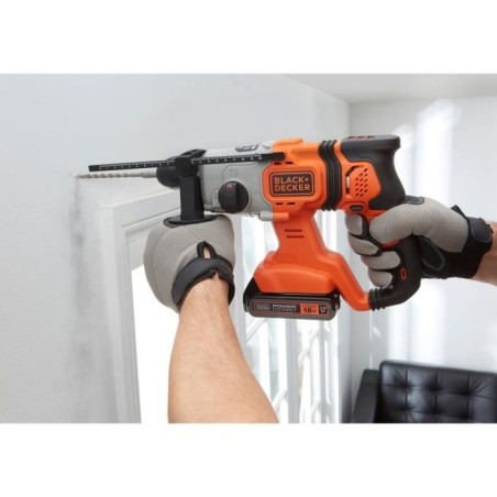 Perceuse a percussion SDS - Black and Decker - BCD900B - 18 V - 1,2 J - Sans batterie ni chargeur