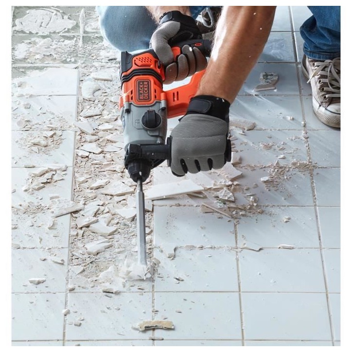 Perceuse a percussion SDS - Black and Decker - BCD900B - 18 V - 1,2 J - Sans batterie ni chargeur Perceuse a percussion SDS - Black and Decker - BCD900B - 18 V - 1,2 J - Sans batterie ni chargeur