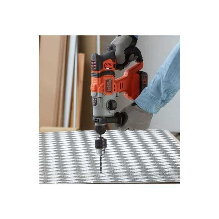 Perceuse a percussion SDS - Black and Decker - BCD900B - 18 V - 1,2 J - Sans batterie ni chargeur Perceuse a percussion SDS - Black and Decker - BCD900B - 18 V - 1,2 J - Sans batterie ni chargeur