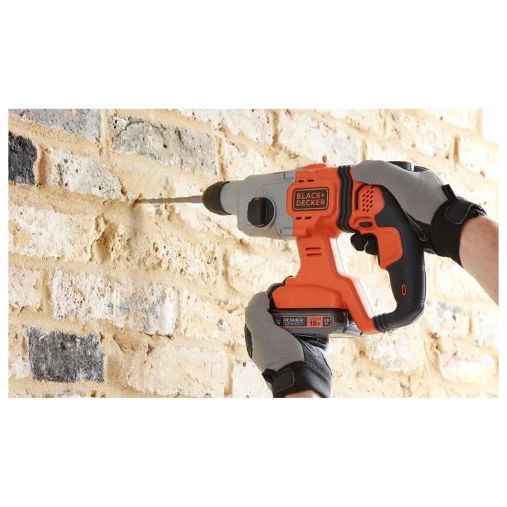 Perceuse a percussion SDS - Black and Decker - BCD900B - 18 V - 1,2 J - Sans batterie ni chargeur Perceuse a percussion SDS - Black and Decker - BCD900B - 18 V - 1,2 J - Sans batterie ni chargeur