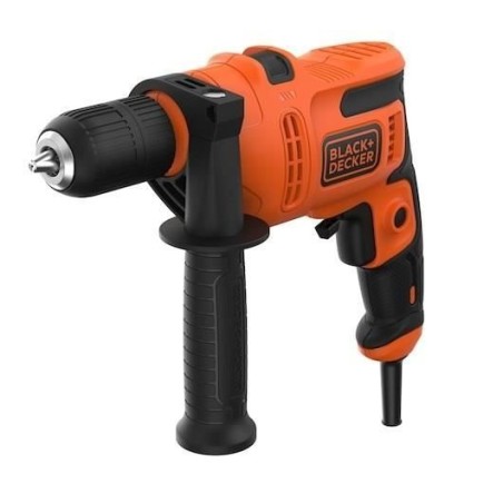 Perceuse a percussion - BLACK & DECKER - BEH200K-QS - 500 Watt - Mandr