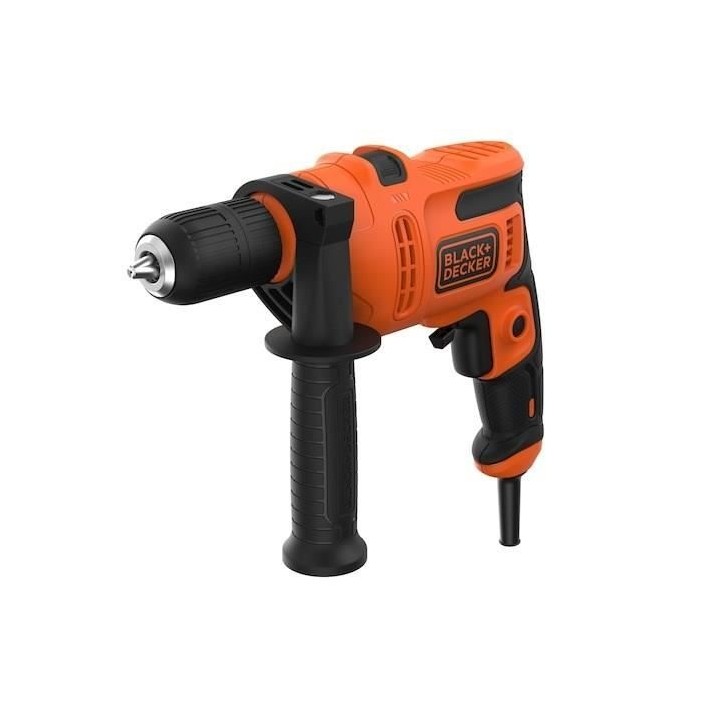 Perceuse a percussion - BLACK & DECKER - BEH200K-QS - 500 Watt - Mandrin 1 main - 13 mm Perceuse a percussion - BLACK & DECKER - BEH200K-QS - 500 Watt - Mandrin 1 main - 13 mm