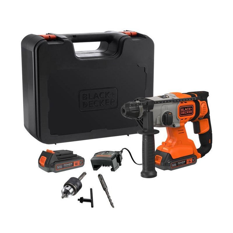 Perforateur BLACK+DECKER BCD900E2K-QW SDS sans fil - 18V - avec 2 batt