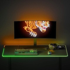 Tapis de souris gaming - STEELSERIES - QcK Prism Cloth 3XL - RGB - Noi