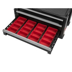 Coffre a outils modulaire - Keter - Noir - 5 tiroirs - 4 roues - Rési
