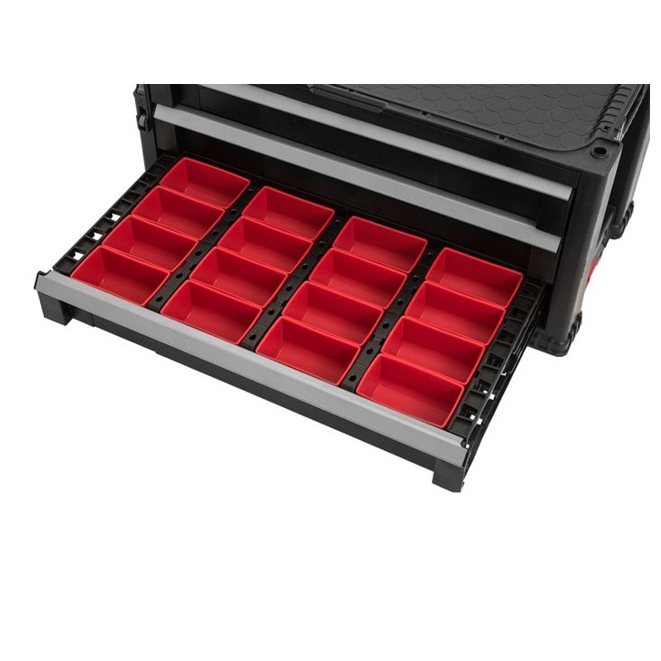 Coffre a outils modulaire - Keter - Noir - 5 tiroirs - 4 roues - Résine Coffre a outils modulaire - Keter - Noir - 5 tiroirs - 4 roues - Résine