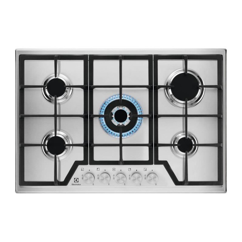 Plaque de cuisson a gaz - ELECTROLUX - 5 foyers - 74,4 x 51 cm - KGS75