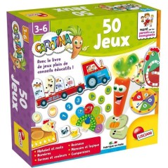 Carotina 50 jeux, Coffret de jeux éducatif,LISCIANI GIOCHI, Rouge, Pr