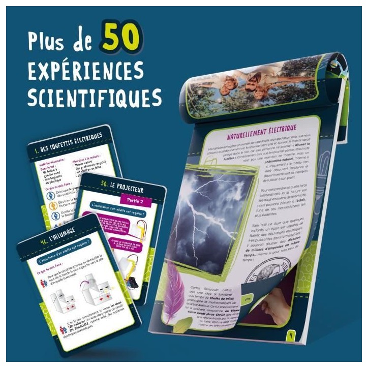 Génius Science - jeu scientifique - l'électricité - 50 expériences - LISCIANI Génius Science - jeu scientifique - l'électricité - 50 expériences - LISCIANI
