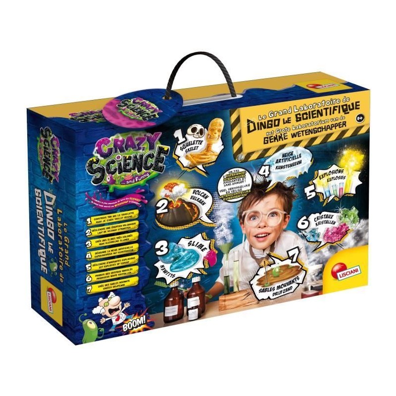 Crazy science - jeu scientifique - Dingo le scientifique - 7 kits exp