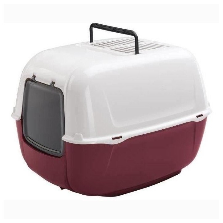 Maison de toilette - bac a litiere pour chat PRIMA - Plastique - Filtre a charbon a actif anti odeur - FERPLAST