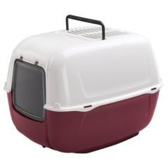 Maison de toilette - bac a litiere pour chat PRIMA - Plastique - Filtre a charbon a actif anti odeur - FERPLAST