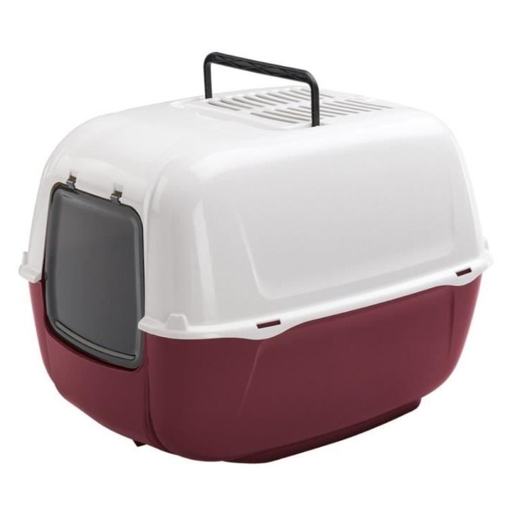 Maison de toilette - bac a litiere pour chat PRIMA - Plastique - Filtre a charbon a actif anti odeur - FERPLAST