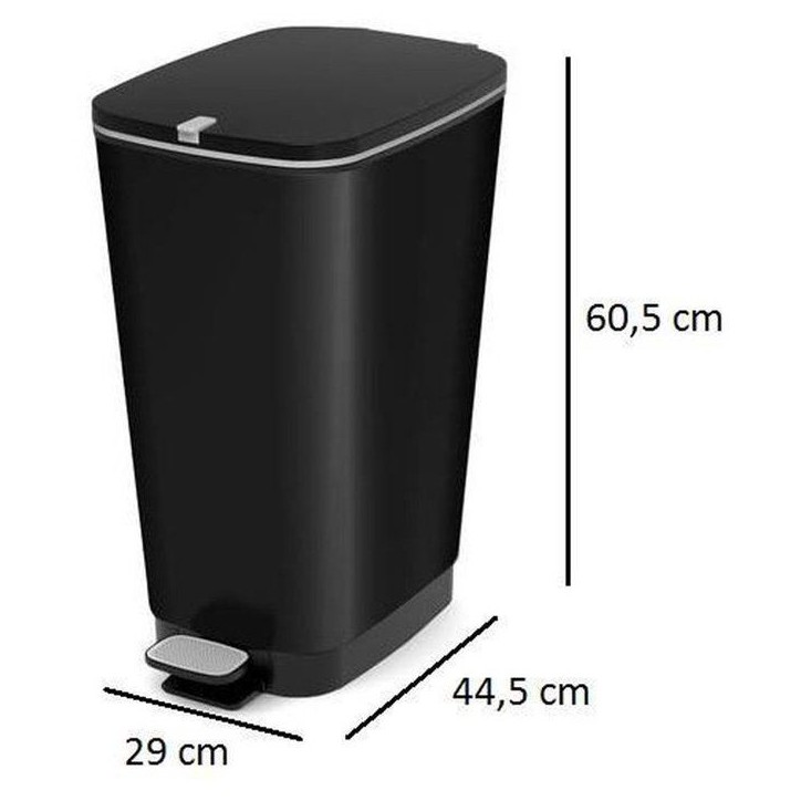 KIS Poubelle a pédale Chic Bin Style - 42.5L - Noir KIS Poubelle a pédale Chic Bin Style - 42.5L - Noir