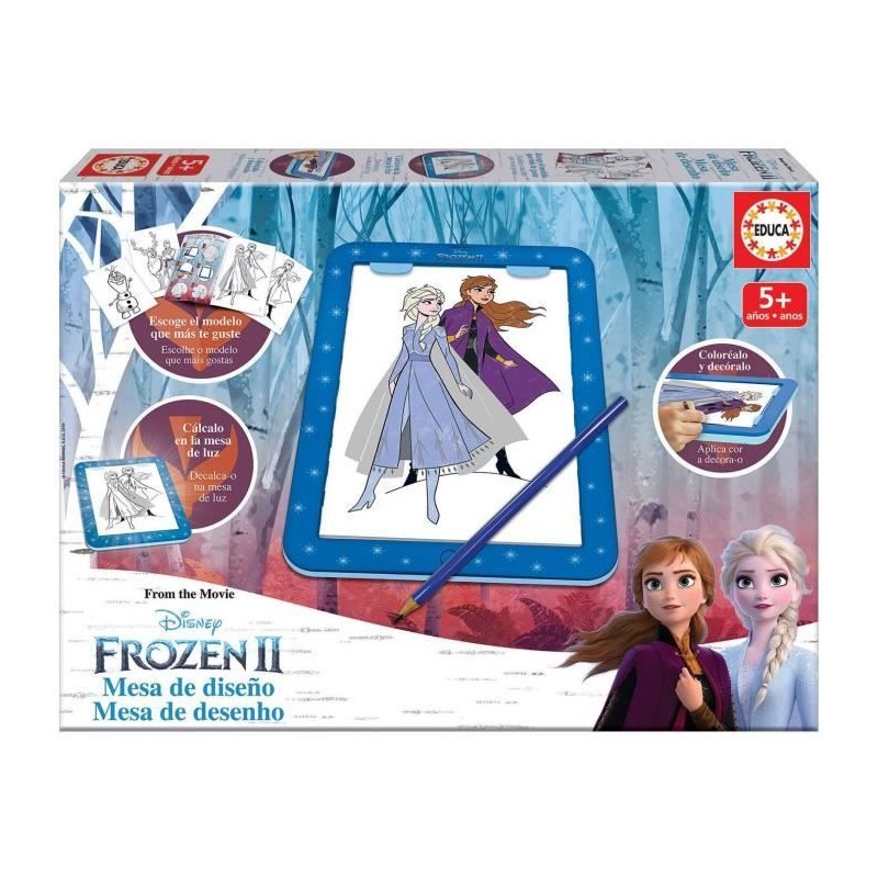 Tablette de dessin - EDUCA - Disney La Reine des Neiges - Lumineuse av