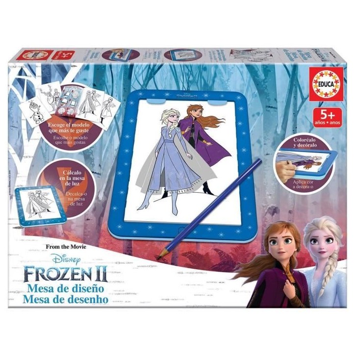 Tablette de dessin - EDUCA - Disney La Reine des Neiges - Lumineuse avec 25 modeles - Des 5 ans Tablette de dessin - EDUCA - Disney La Reine des Neiges - Lumineuse avec 25 modeles - Des 5 ans