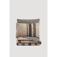 Parure de lit - 1 housse de couette 140 x 200 cm + 2 taies d'oreiller