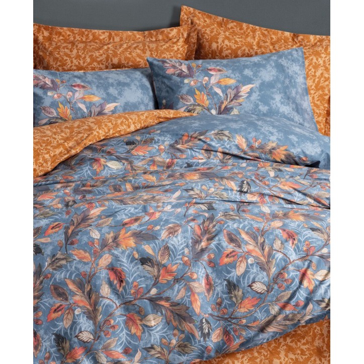 Parure de lit - 1 housse de couette 140 x 200 cm + 2 taies d'oreiller 60 x 60 cm - 100% coton renforcé - Moutarde Parure de lit - 1 housse de couette 140 x 200 cm + 2 taies d'oreiller 60 x 60 cm - 100% coton renforcé - Moutarde