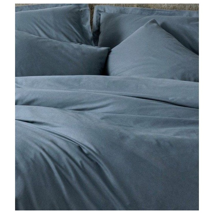 Parure de lit - 1 housse de couette 140 x 200cm + 1 taies d'oreiller 60 x 60 cm - 100% coton renforcé - Anthracite Parure de lit - 1 housse de couette 140 x 200cm + 1 taies d'oreiller 60 x 60 cm - 100% coton renforcé - Anthracite