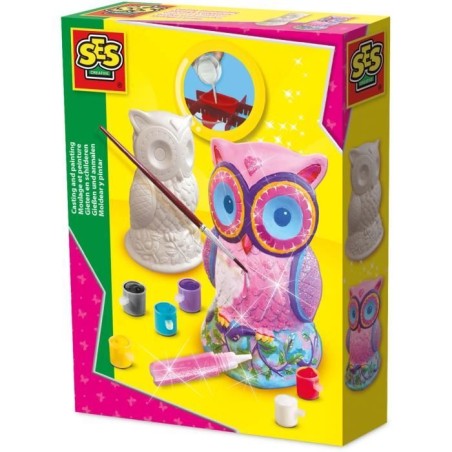 Moulage et peinture - SES CREATIVE - Chouette - Figurines en plâtre