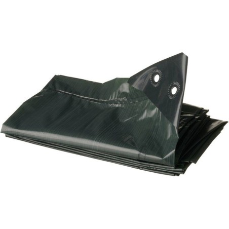 Bâche de protection pour tas bois ou autres usages - NATURE - 2 x 8 m - 90g/m² - Vert
