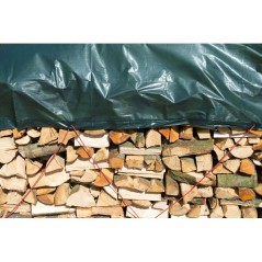 Bâche de protection pour tas bois ou autres usages - NATURE - 2 x 8 m