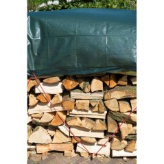 Bâche de protection pour tas bois ou autres usages - NATURE - 2 x 8 m