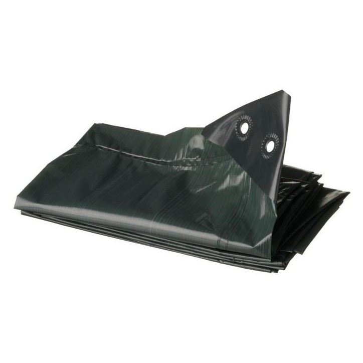 Bâche pour tas de bois - NATURE - 5 x 6 m - HDPE 90 g/m² - 100% étanche - Anti-UV