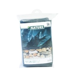Bâche pour tas de bois - NATURE - 5 x 6 m - HDPE 90 g/m² - 100% éta