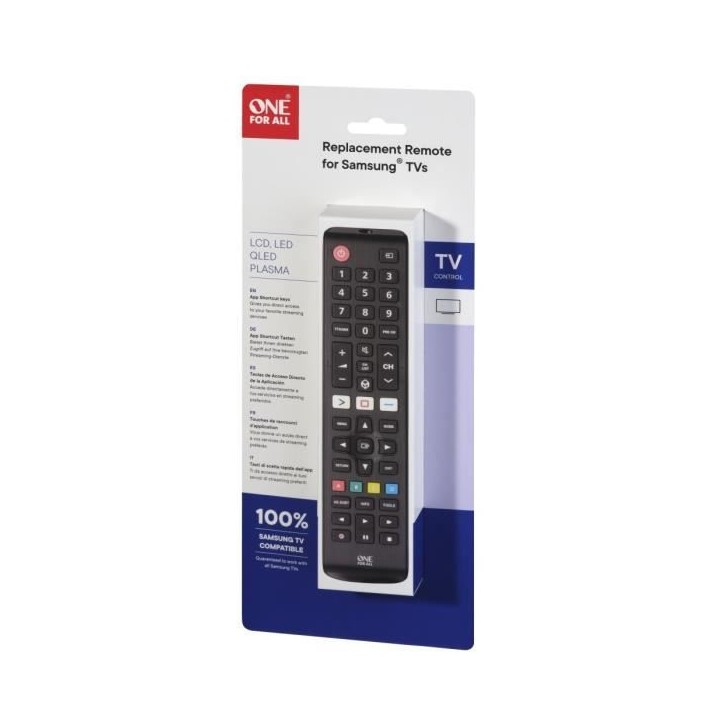 ONE FOR ALL URC4910 - Télécommande de remplacement pour TV Samsung ONE FOR ALL URC4910 - Télécommande de remplacement pour TV Samsung
