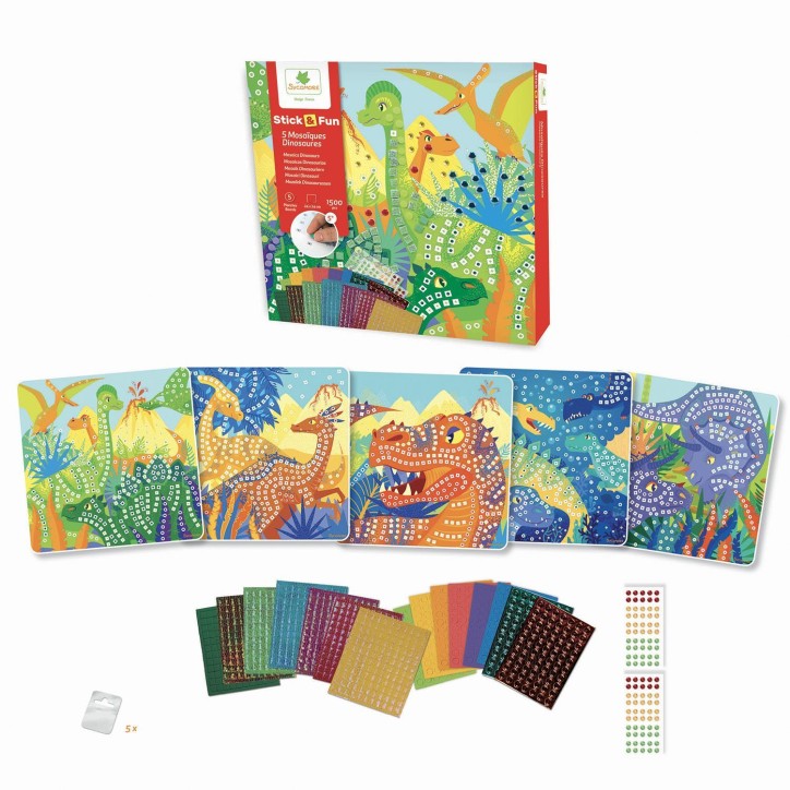 Mosaiques - SYCOMORE - Stick'N Fun - Dinosaures - Des 5 ans Mosaiques - SYCOMORE - Stick'N Fun - Dinosaures - Des 5 ans