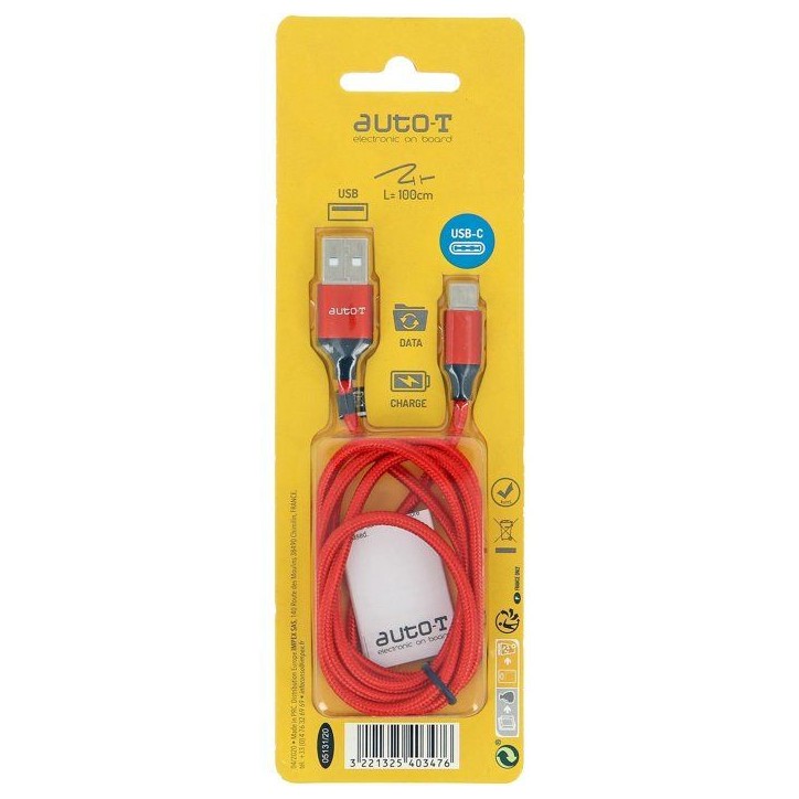 Câble - AUTO T - 540347 - USB 2.0 - USB-C