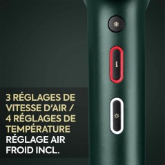 Seche-cheveux - Babyliss - D6555DE - Air Power Pro VERT - Moteur numé