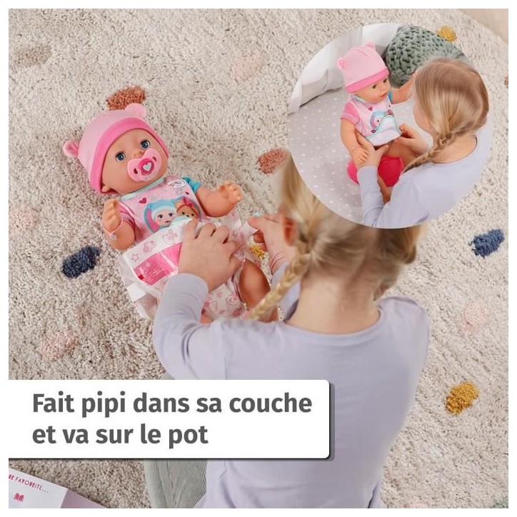 Poupon - BABY BORN - Emma - 10 fonctions - 10 accessoires - Sans piles - 43cm - Des 3 ans Poupon - BABY BORN - Emma - 10 fonctions - 10 accessoires - Sans piles - 43cm - Des 3 ans