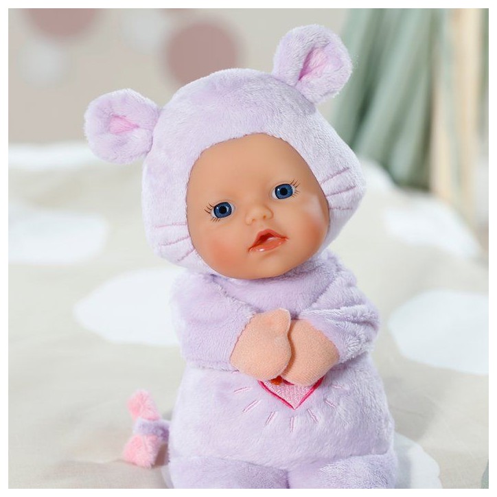 Poupon - BABY BORN - Poupon Souris - Petites oreilles douces et poches pour les doigts - 26 cm - Nouveau-né Poupon - BABY BORN - Poupon Souris - Petites oreilles douces et poches pour les doigts - 26 cm - Nouveau-né