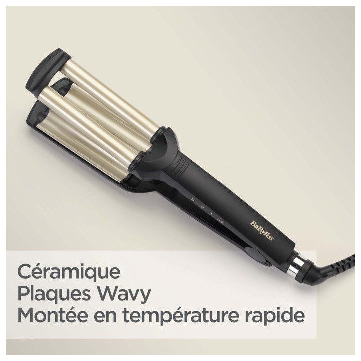 Styler wavy - BABYLISS - C260E - Nano titane céramique - Effet ondulé - 3 températures Styler wavy - BABYLISS - C260E - Nano titane céramique - Effet ondulé - 3 températures