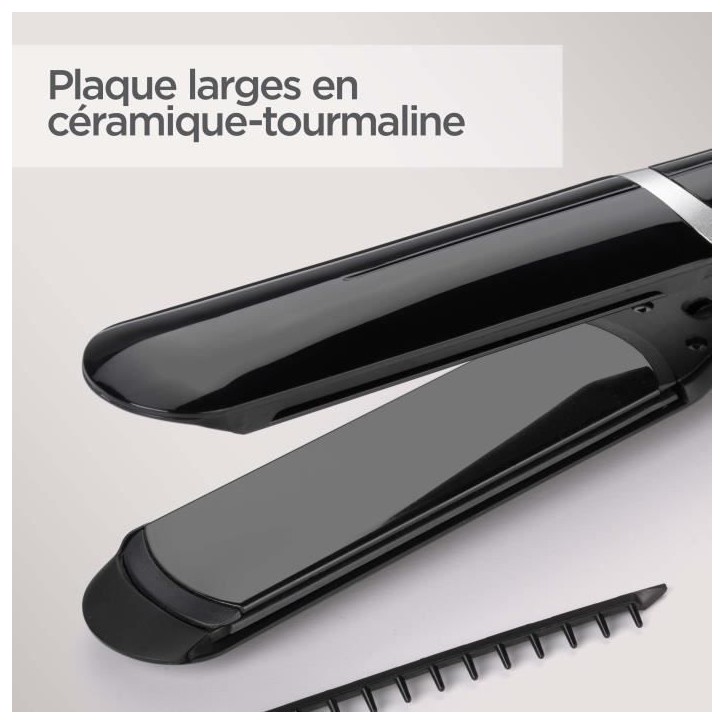 Lisseur - BaByliss - ST397E Sleek Control Wide - Avec plaques Tourmaline Céramique et peigne amovible Lisseur - BaByliss - ST397E Sleek Control Wide - Avec plaques Tourmaline Céramique et peigne amovible