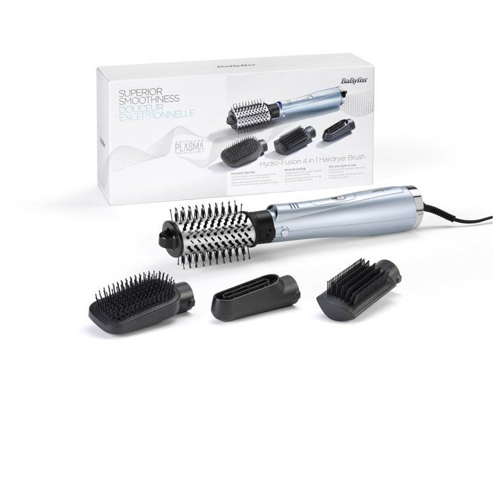 Brosse soufflante 4 en 1 - BABYLISS - AS774E - Technologie Advanced Plasma - Multi-accessoires - Anti-frisottis Brosse soufflante 4 en 1 - BABYLISS - AS774E - Technologie Advanced Plasma - Multi-accessoires - Anti-frisottis