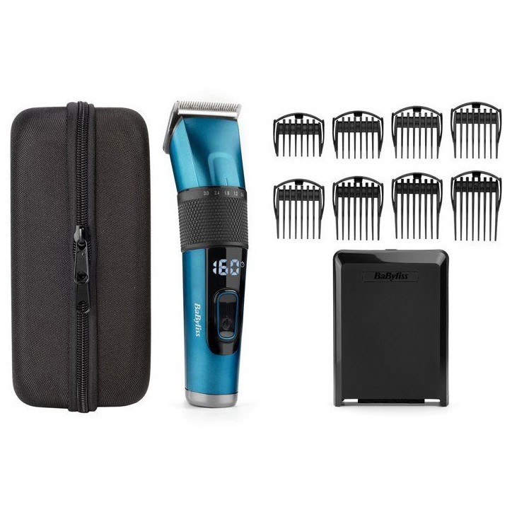 Tondeuse cheveux - BABYLISS - P1362E - Lames acier japonais - 45 hauteurs - Ecran digital - Batterie lithium