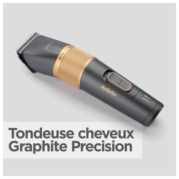 Tondeuse cheveux - BABYLISS - P1361E - Lames graphite - 26 hauteurs de coupe - Autonomie 160 mi Tondeuse cheveux - BABYLISS - P1361E - Lames graphite - 26 hauteurs de coupe - Autonomie 160 mi
