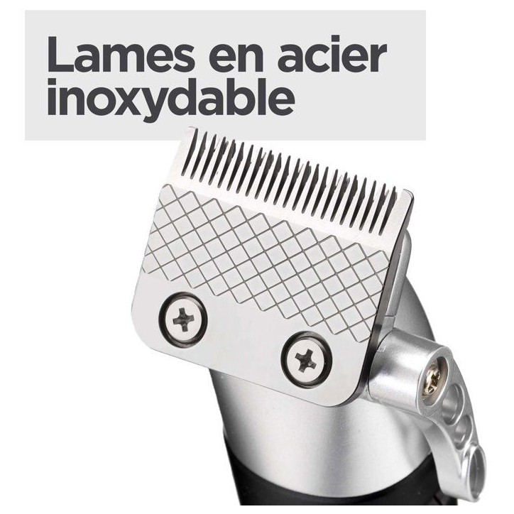 Tondeuse cheveux - BABYLISS - P1359E - Batterie lithium - 8 sabots 0,8-25mm - Trousse de rangement Tondeuse cheveux - BABYLISS - P1359E - Batterie lithium - 8 sabots 0,8-25mm - Trousse de rangement