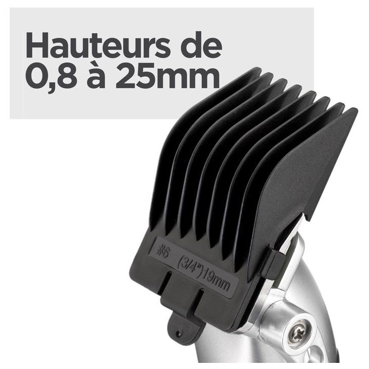 Tondeuse cheveux - BABYLISS - P1359E - Batterie lithium - 8 sabots 0,8-25mm - Trousse de rangement Tondeuse cheveux - BABYLISS - P1359E - Batterie lithium - 8 sabots 0,8-25mm - Trousse de rangement