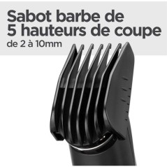 Tondeuse Barbes - BABYLISS - P1358E - Lame acier inoxydable - Waterpro