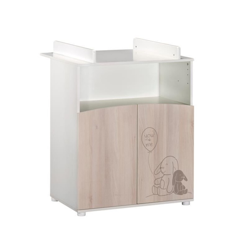 Commode - Babyprice - Lapinou - 2 portes - Une niche - Sérigraphie la