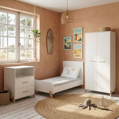 Commode a langer - Babyprice - Joy Naturel - 2 tiroirs - 1 niche - Bla