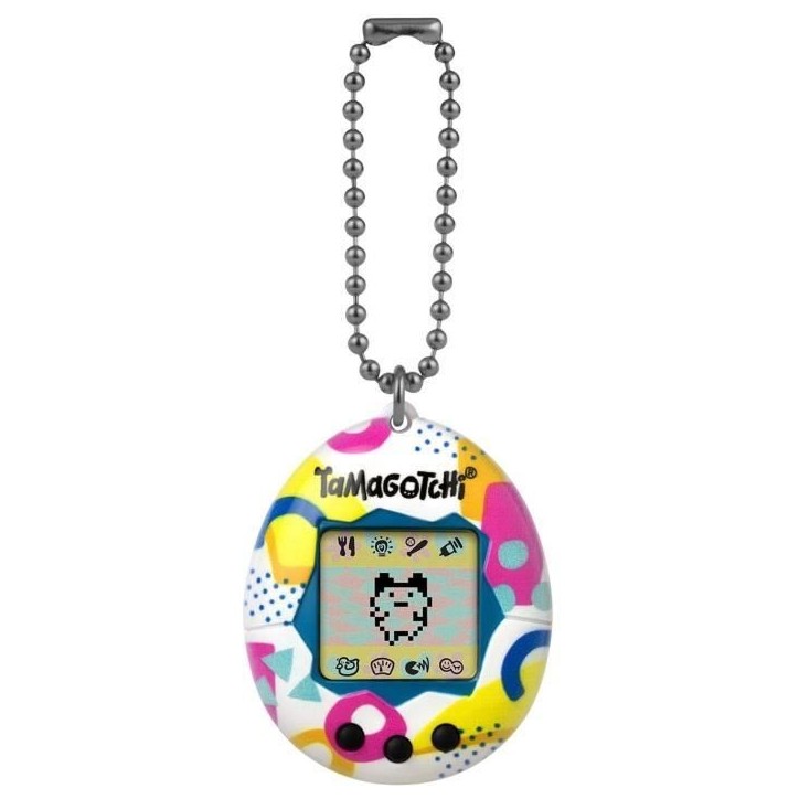 Tamagotchi - BANDAI - Tamagotchi original - Memphis Style - animal électronique virtuel avec écran couleur, 3 boutons et jeux