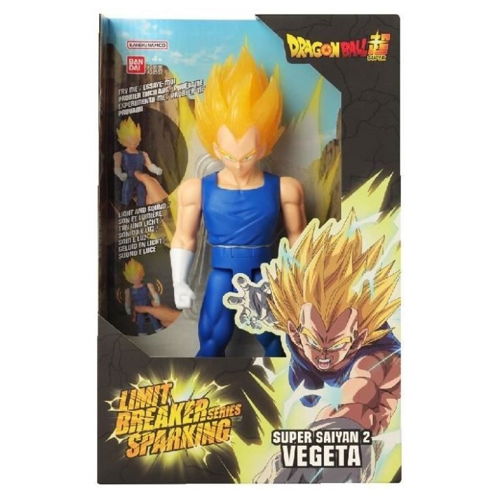 Figurine géante Limit Breaker - BANDAI - Dragon Ball - 38567 - Super Saiyan 2 Vegeta - Sparking Vegeta- 30 cm - Son et Lumiere Figurine géante Limit Breaker - BANDAI - Dragon Ball - 38567 - Super Saiyan 2 Vegeta - Sparking Vegeta- 30 cm - Son et Lumiere