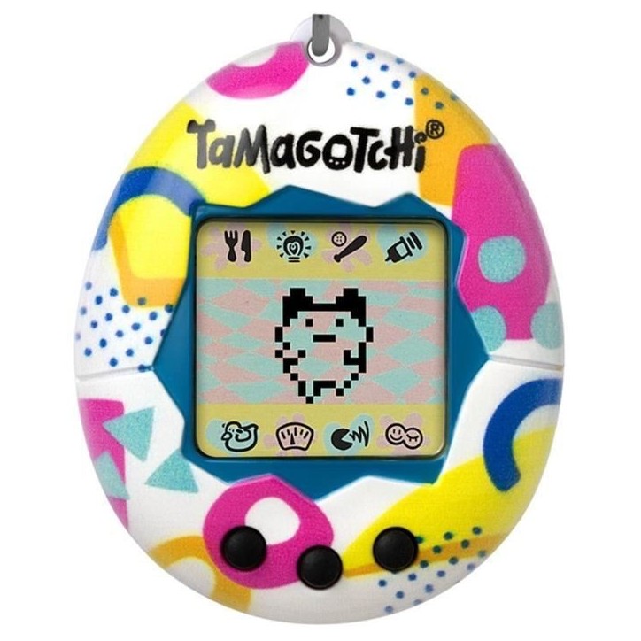 Tamagotchi - BANDAI - Tamagotchi original - Memphis Style - animal électronique virtuel avec écran couleur, 3 boutons et jeux