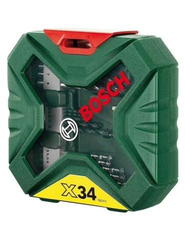 Set mixte perçage - vissage Bosch - Coffret X-Line Classic de forets et d'embouts de vissage, 34 pieces