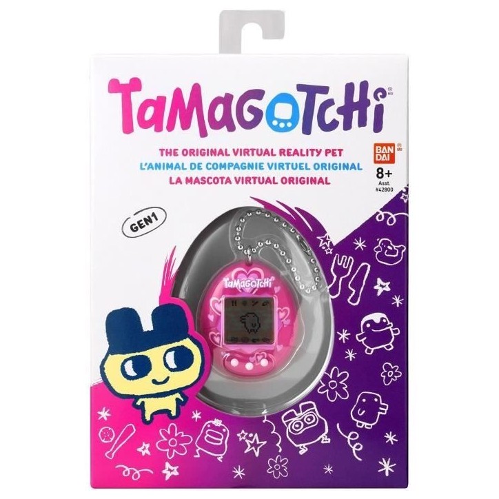BANDAI - Tamagotchi - Tamagotchi original - Lots of love - animal électronique virtuel avec écran couleur, 3 boutons et jeux -